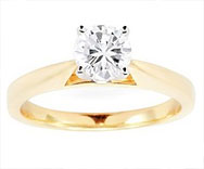 14k Gold Round Cut Diamond Solitaire Ring